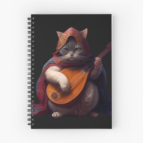 Item preview, Mandolin Playing Cat designed and sold by MTJ-Mushrooms.