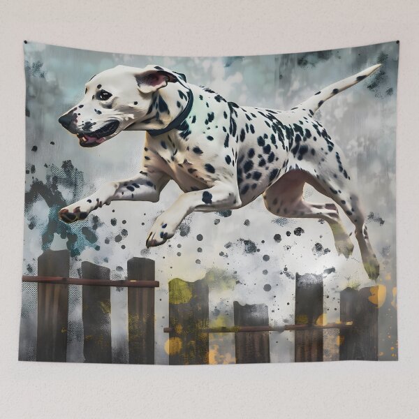 Item preview, "Painterly Style Dalmatian Art with Textured Background" designed and sold by digitalbrosse.