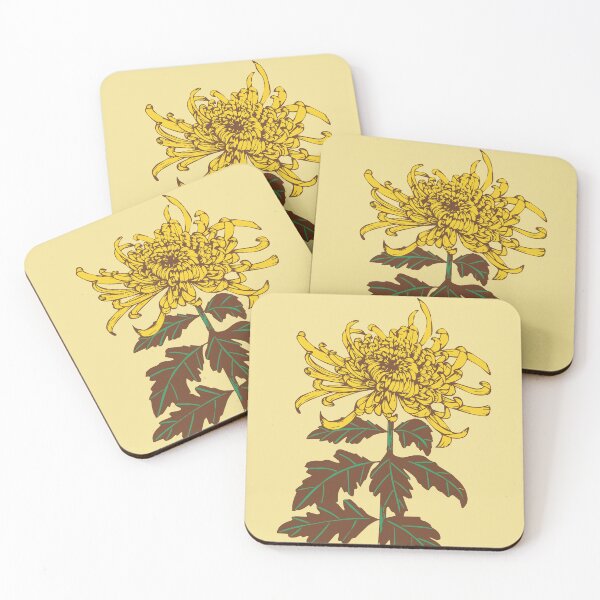 Item preview, vintage botanical garden-yellow blooming flower designed and sold by UnaWu533.