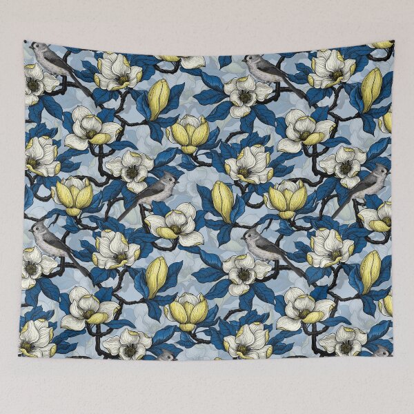 Item preview, Blooming magnolia and titmose bird 3 designed and sold by Katerina Mitkova Kirilova.