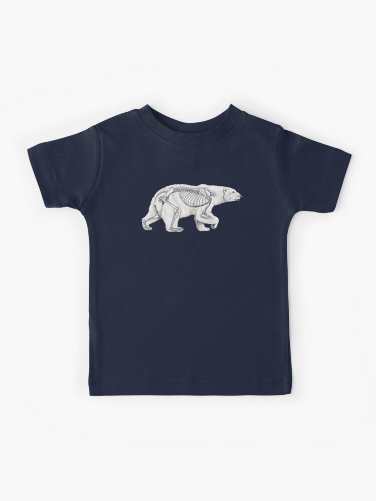 Polar Bear Skeleton Anatomy Kids T-Shirt for Sale by Pip Tacla