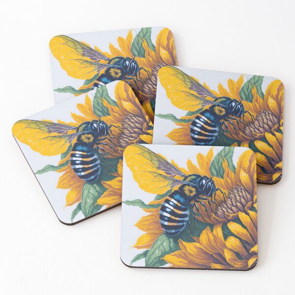 Item preview, bee on the sunflower designed and sold by Vvisions.