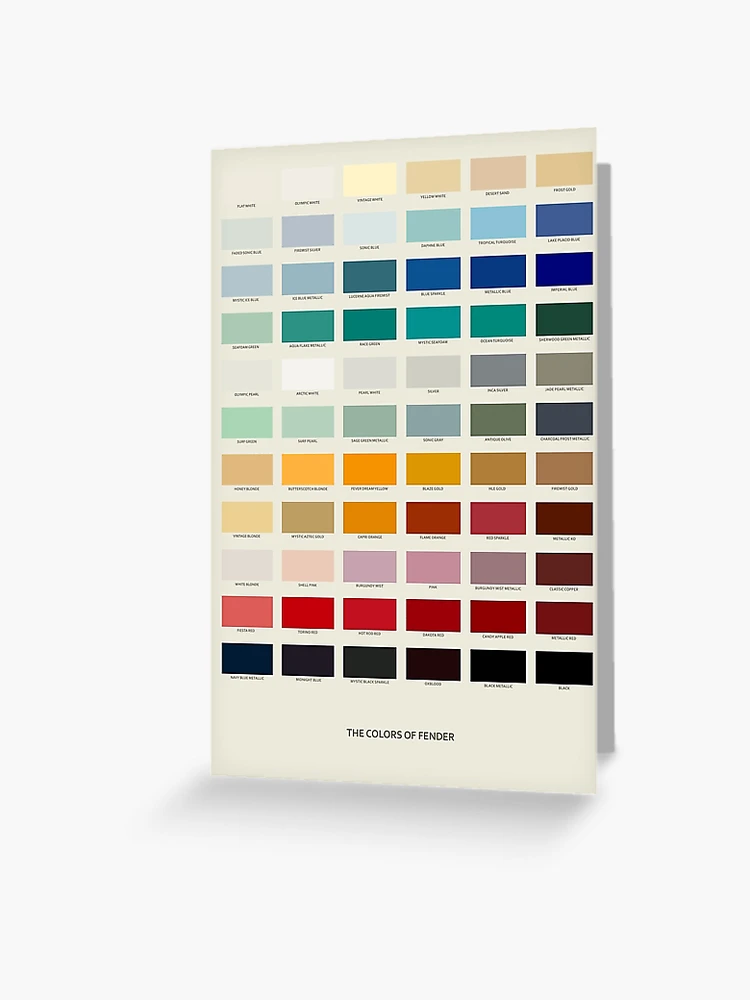 The Colors of Fender Poster' Greeting Card for Sale by JD333 | Redbubble