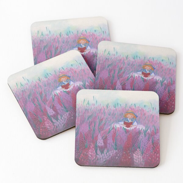 Item preview, Reading in a field of lupines designed and sold by ByJeske.