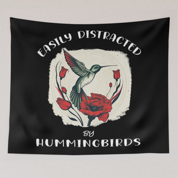 Item preview, Easily Distracted By Hummingbirds - A Birdwatching Design designed and sold by Mindful-Designs.