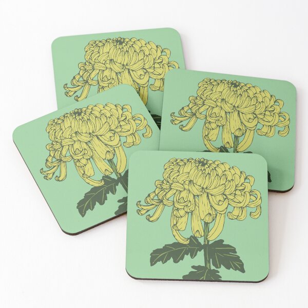 Item preview, vintage botanical garden-yellow blooming flower designed and sold by UnaWu533.