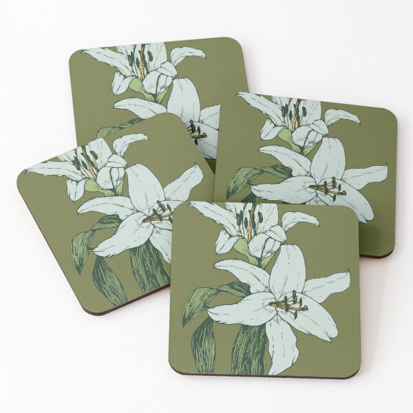 Item preview, vintage botanical garden-white blooming flower designed and sold by UnaWu533.