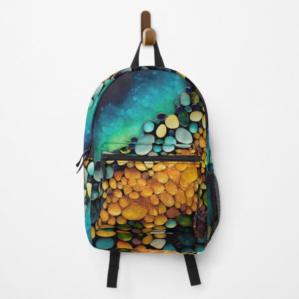 Item preview, Pointillism seaglass golden streams abstract designed and sold by Piotrek0001.