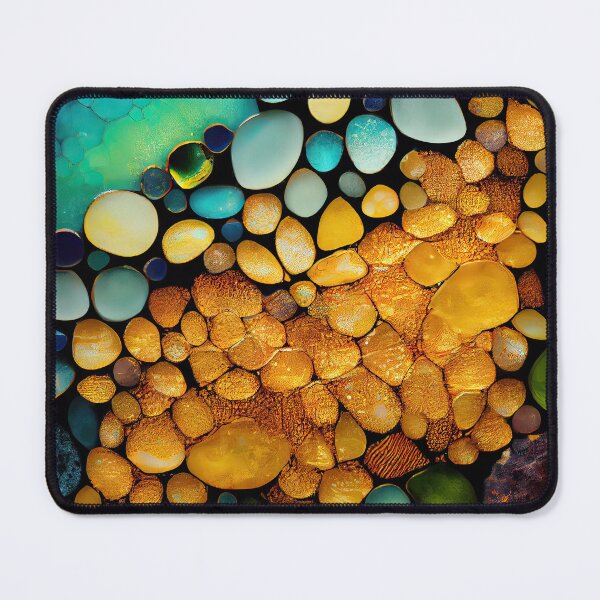 Item preview, Pointillism seaglass golden streams abstract designed and sold by Piotrek0001.