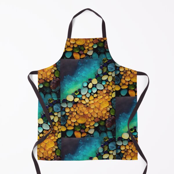 Item preview, Pointillism seaglass golden streams abstract designed and sold by Piotrek0001.