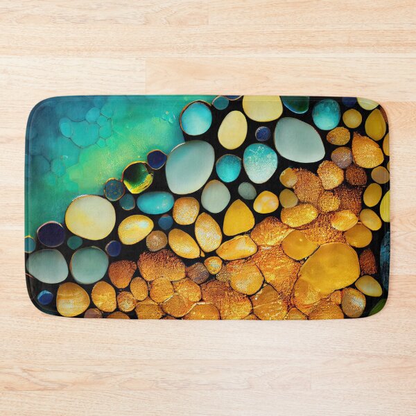Item preview, Pointillism seaglass golden streams abstract designed and sold by Piotrek0001.