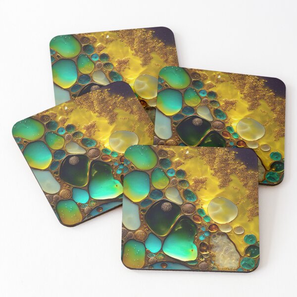 Item preview, Pointillism seaglass golden streams abstract designed and sold by Piotrek0001.