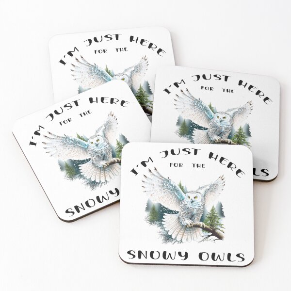 Item preview, I'm Just Here for the Snow Owls - A Birdwatching Design designed and sold by Mindful-Designs.