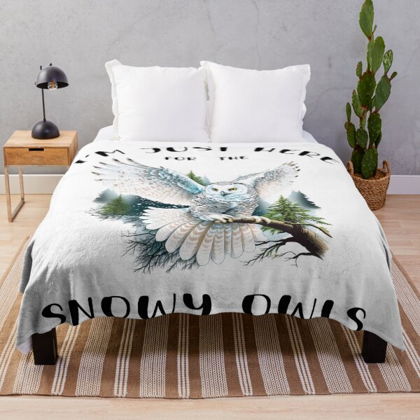 Item preview, I'm Just Here for the Snow Owls - A Birdwatching Design designed and sold by Mindful-Designs.