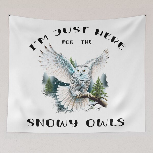 Item preview, I'm Just Here for the Snow Owls - A Birdwatching Design designed and sold by Mindful-Designs.