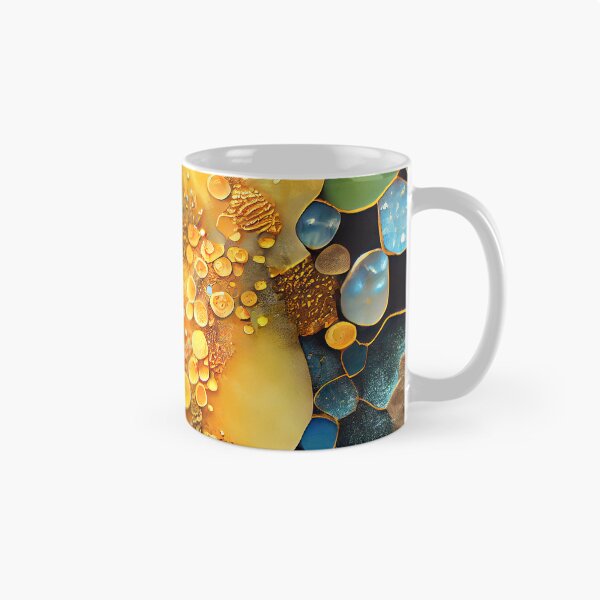 Aperçu de l'œuvre Pointillism seaglass golden streams abstract créée et vendue par Piotrek0001.