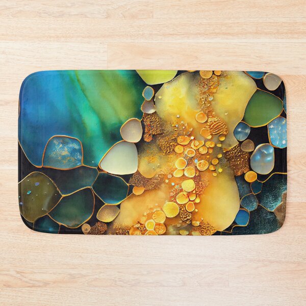 Item preview, Pointillism seaglass golden streams abstract designed and sold by Piotrek0001.