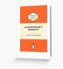 Penguin Book Shakespeare's Sonnets Greeting Card