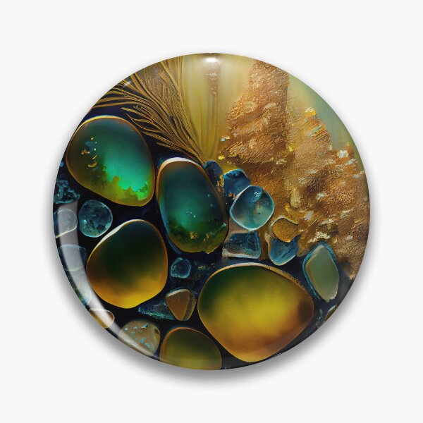 Artikelvorschau, Pointillism seaglass golden streams abstract entworfen und verkauft von Piotrek0001.