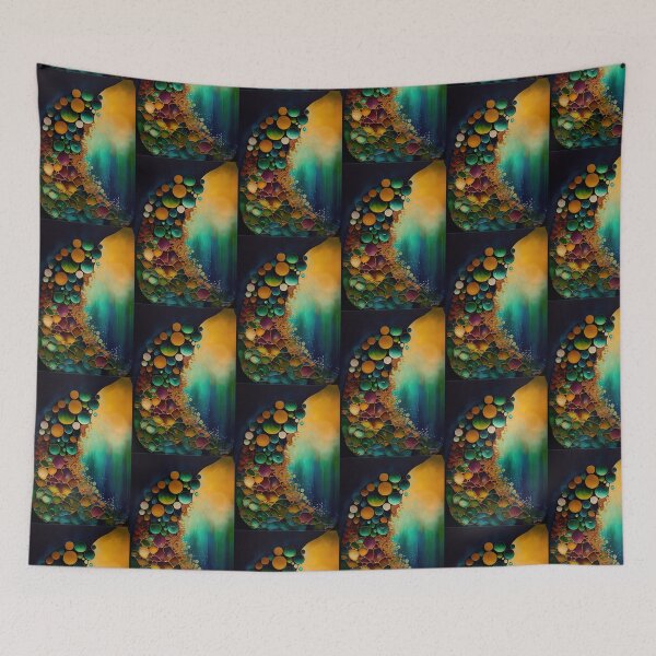 Item preview, Pointillism seaglass golden streams abstract designed and sold by Piotrek0001.