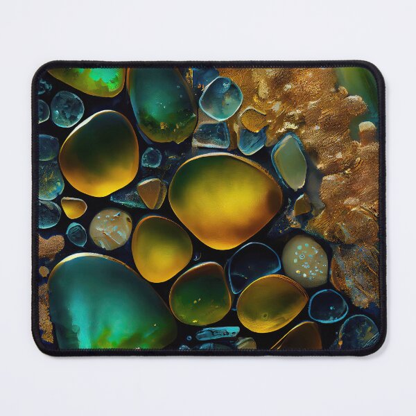 Item preview, Pointillism seaglass golden streams abstract designed and sold by Piotrek0001.