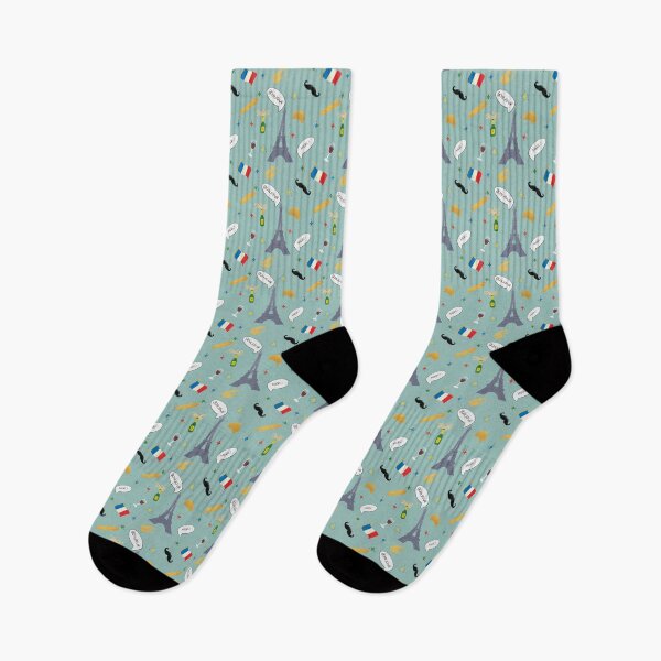 Item preview, Oui Oui, all things French blue pattern  designed and sold by ZorressaArt.
