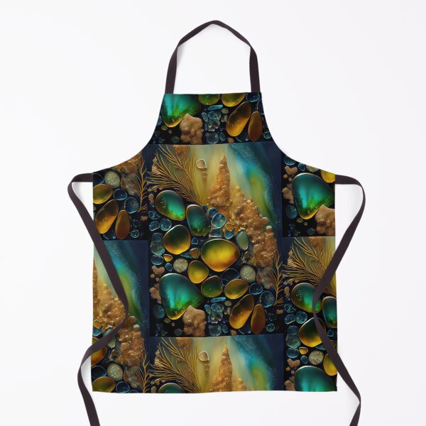 Item preview, Pointillism seaglass golden streams abstract designed and sold by Piotrek0001.