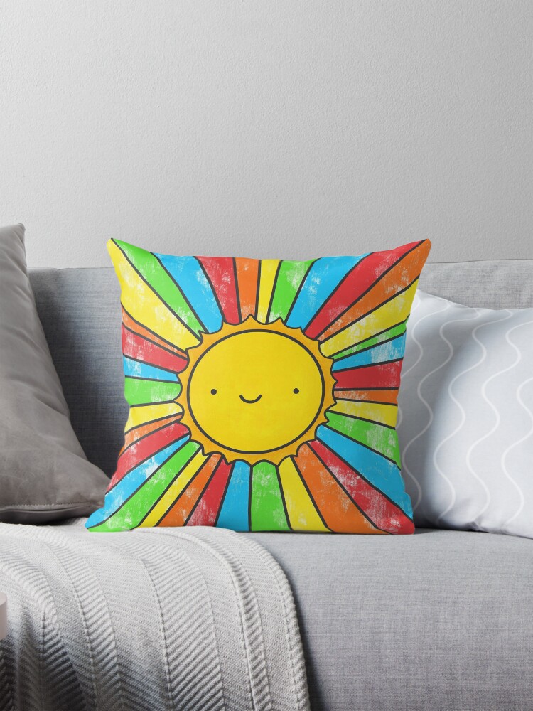 Thumbnail 1 of 4, Pillow, Radiate Positivity designed and sold by hellobubblegum.