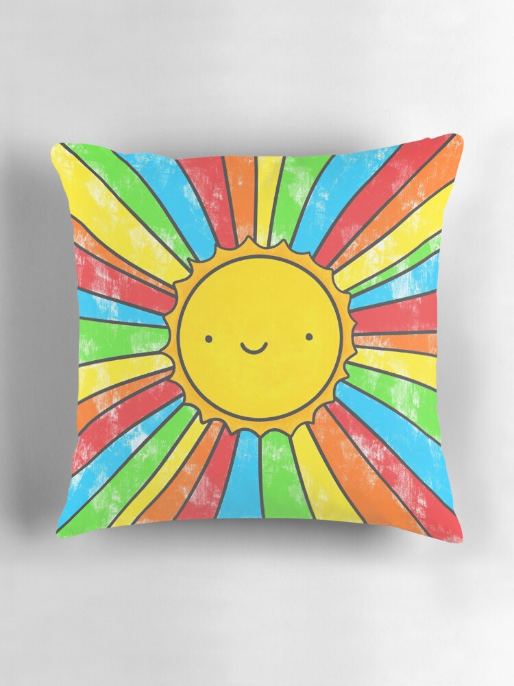 Thumbnail 3 of 4, Pillow, Radiate Positivity designed and sold by hellobubblegum.