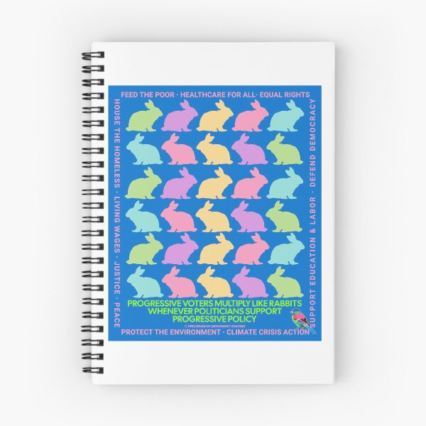 Item preview, PMD00644 Progressive Movement Designs Easter Rabbits with 12 policy goals for progressive Democrats Independents and Bernie Sanders supporters who know progressive policy is sweeter than chocolate designed and sold by ProgressiveLeft.