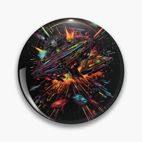 Item preview, Starships fighting an epic battle in space designed and sold by Waveval.