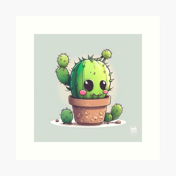 Cactaceae Drawing Succulent plant Kavaii, Cactus Cartoon s, chibi, grass png