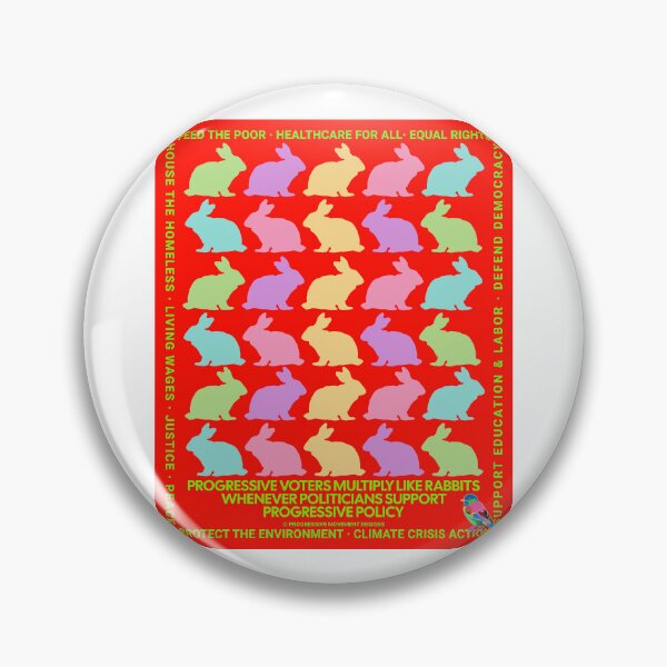 Item preview, PMD00645 Progressive Movement Designs Easter Rabbits with 12 policy goals for progressive Democrats Independents and Bernie Sanders supporters who know progressive policy is sweeter than chocolate designed and sold by ProgressiveLeft.