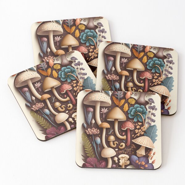 Item preview, Botanical Mushroom, Boho Exotica, Bohemian Art designed and sold by MonkStudio.