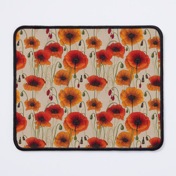 Item preview, Patrón floral de amapolas vintage designed and sold by johnmcmullin89.