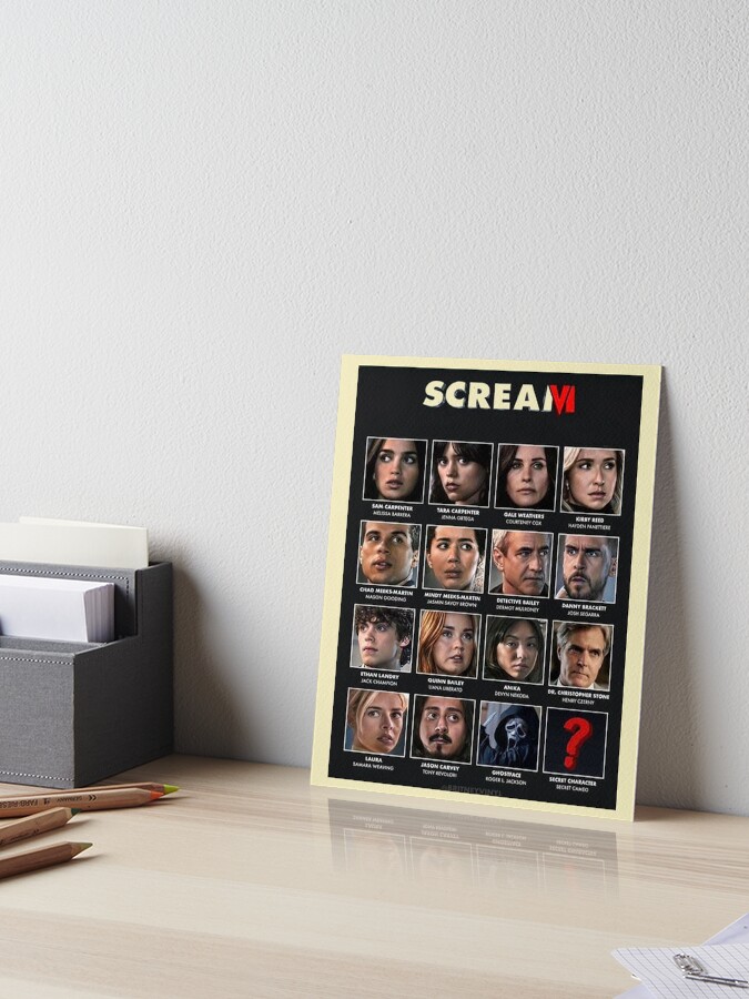 Scream 6 Chracters | Art Board Print