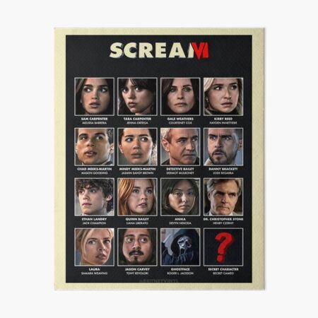 Scream 6 Chracters | Art Board Print