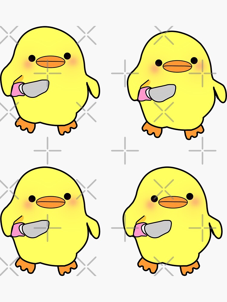 "Duck With Knife" Sticker for Sale by jeiddesigns Redbubble