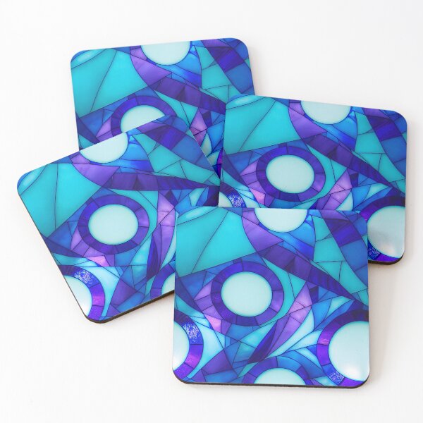 Item preview, Photo Realistic Abstract Water Themed Stained Glass Seamless Pattern, Digital Art designed and sold by aphelionrhode.