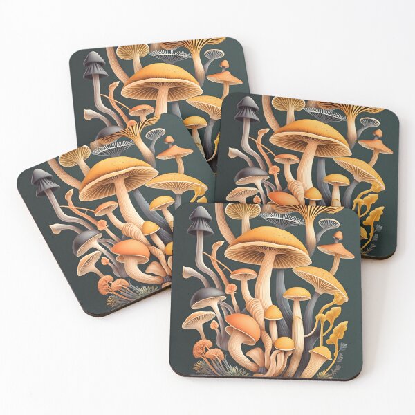 Item preview, Botanical Mushroom, Boho Exotica, Bohemian Art designed and sold by MonkStudio.