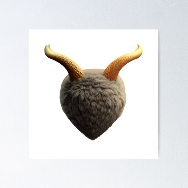 Aperçu de l'œuvre Cute Heart with horns créée et vendue par Digiheart.
