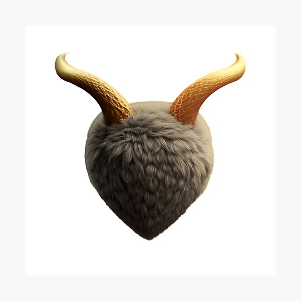 Item preview, Cute Heart with horns designed and sold by Digiheart.