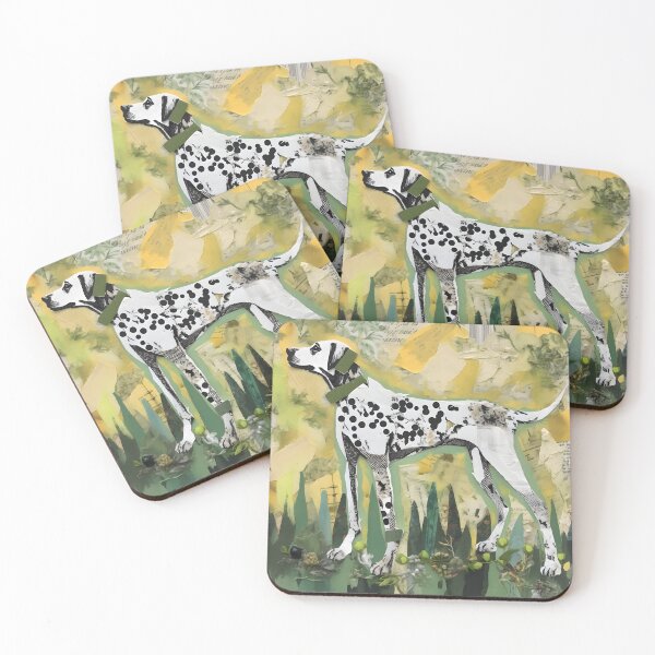 Item preview, "Acrylics and Collage: A Grass Field Dalmatian Portrait" designed and sold by digitalbrosse.