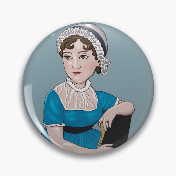 Item preview, Jane Austen Cartoon Portrait designed and sold by CastlesClassics.