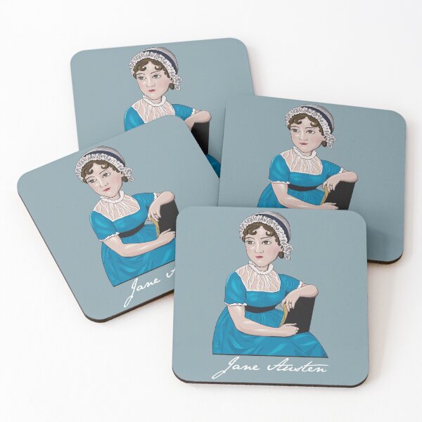 Item preview, Jane Austen Cartoon Portrait designed and sold by CastlesClassics.