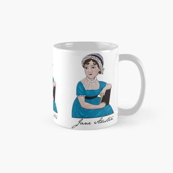 Item preview, Jane Austen Cartoon Portrait designed and sold by CastlesClassics.