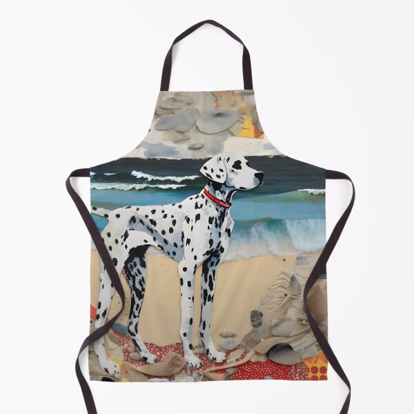 Item preview, "Textured Dalmatian and Acrylics: A Beach Collage" designed and sold by digitalbrosse.