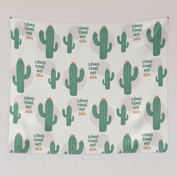 Item preview, Cactus | Long Time No Sea Text, Funny (Green) designed and sold by iamKaye.