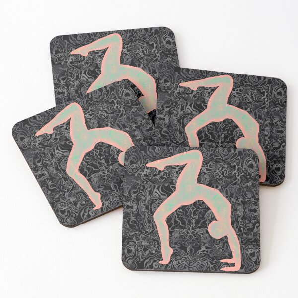 Item preview, One Legged Wheel Pose in Neon designed and sold by JenConArt.