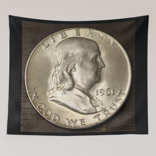 Item preview, 1961 D Franklin half Dollar designed and sold by coinsxcrochet.